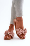 Women's Pink Bow Slides Rivarina