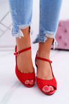 Women's Stiletto Sandals Sergio Leone SK808 Red Dali