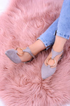 Grey Suede Ciao Pointed Ballerinas