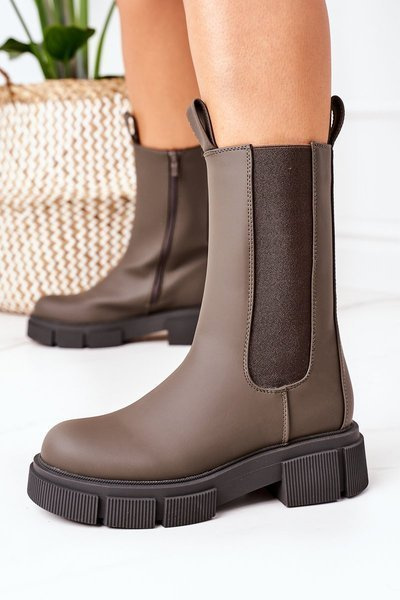 Insulated Chelsea Boots Army Green Must Have