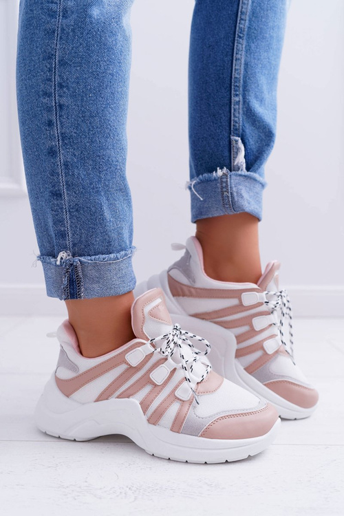 Sporty Women's Thick Sole Shoes Nude Fippo