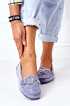 Women's Suede Loafers Blue Downtown