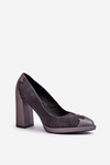 Suede Pumps On Heel Brown Laura Messi 2702