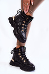 Women's Warm Boots On The Platform Black Ofelia