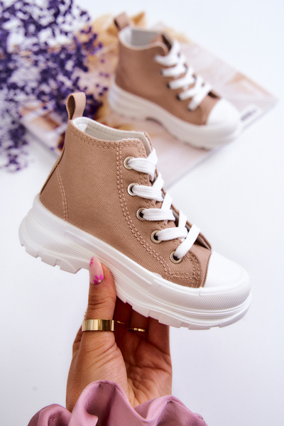 Children's High Sneakers Light brown Freeze