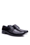 Men's Bednarek Elegant Leather Shoes Lacquered Black Gaspare