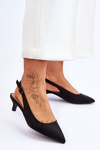 Low Peep Toe Pumps Black Lia