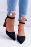 Women's Leopard Stiletto pumps Black Ferri