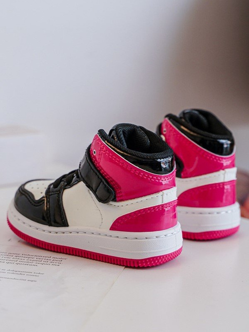 Children's Shiny Sports Shoes Pink and White Milara