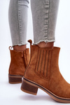 Classic Suede Boots Women's Beige Metanassa
