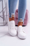 Women's Sneakers In Floral Openwork White Loriann