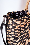 Braided Handbag Basket NOBO XK0490 Beige-Black
