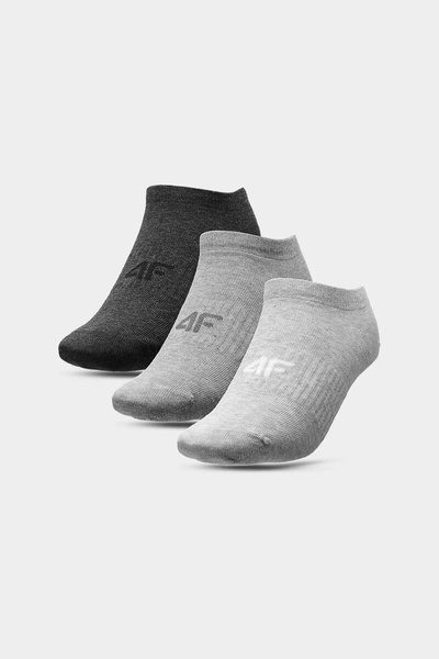 4F Women's Socks 3-PACK 4FAW23USOCF197-92M Grey