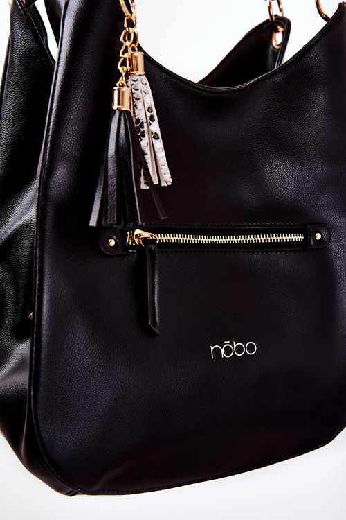 Classic Leather Handbag NOBO M3220-C020 Black