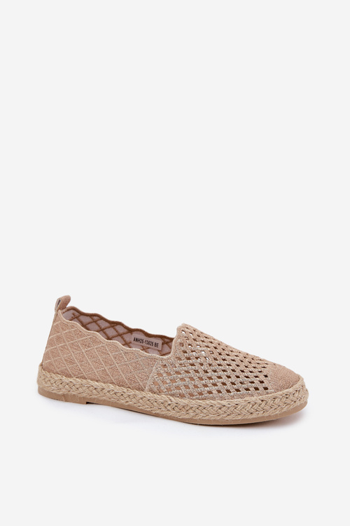 Women's Espadrilles With Weave Beige Vinceza 13625