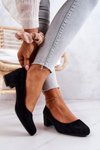 Suede Pumps On a Pillar Sergio Leone PB291 Black