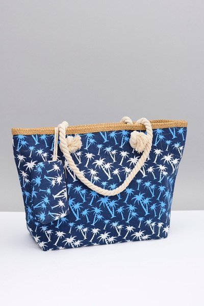 Women's Navy Blue Large Beach Bag