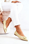 Leather Pointed Ballerinas Light Green Rachelle