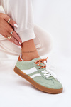 Low Women's Sneakers With Double Lacing Green Ventus