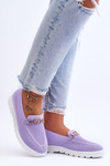 Women's Slip-On Sneakers With Embellishment Violet Alena