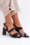 Women's Heeled Sandals Sergio Leone SK866 Black