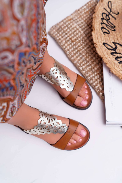 Women's Flat Sandals Sergio Leone SK011 Camel Lirielle