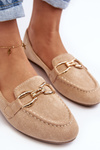 Women's Loafers With Beige Decoration Ghana