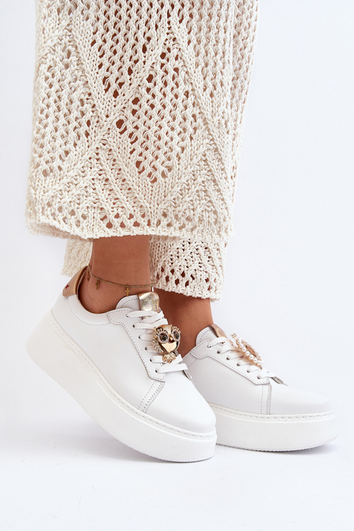 Women's Leather Sneakers CheBello 4411 White