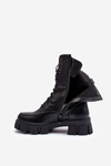 Women's Leather Trapper Boots With Zip Black Igorfa