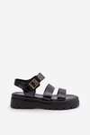 Women's sandals on a chunky sole black Nicarda