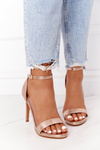 Elegant Sandals On High Heel Rose Gold Glamour