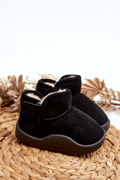 Children's insulated snow boots with fur lining black Benigna