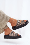 Womens Slippers With Buckles On Platform Zebra Nilatha