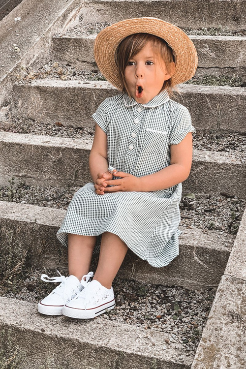 Children's Sneakers With Lace White Roly-Poly