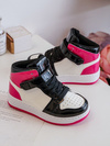 Buty Sportowe Dziecięce Lakierowane Różowo-Białe Milara 106-1B