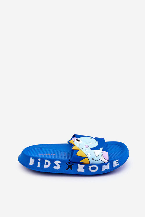 Klapki Dziecięce Piankowe Dinozaur Niebieskie Dario 8239
