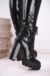 Women's Boots On High Heel Black Hortego