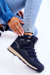 Buty Trekkingowe Damskie Wysokie Granatowe Big Star KK274611