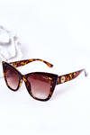 Women's Cat Eye Marbled Sunglasses Brown Ombre