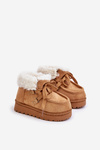 Snow Boots Kids Insulated With Fur Camel Adelane