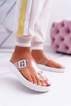 Women's Flip Flops Transparent Strap White Framona
