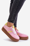 Womens Sneakers On Platform Pink Dravinnia
