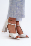 Sandals With Rhinestones Silver Aniya