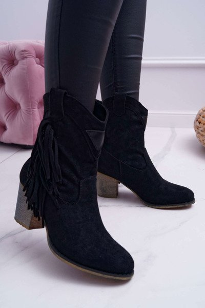 Women's Buckle Cowboy Boots Black Marciapo