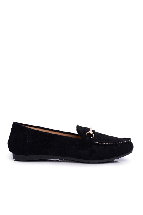 Women's Suede Moccasins Black Dive