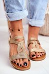 Women’s Sandals Flat Gold Rachel