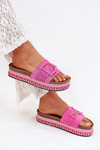 Women's Platform Slippers With Decoration Fuchsia Daphira