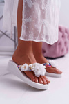 Women's Flip Flops With Flower Flip Flops White Sharme