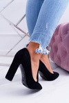 Women's Stiletto Leather Suede Black Verdi pumps