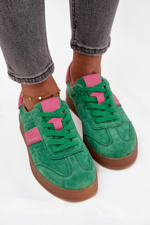 Suede Women's Sneakers Vinceza 79576 Green